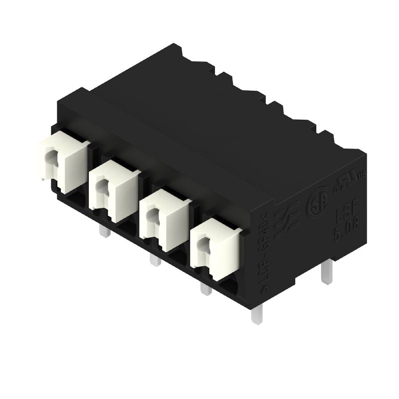 1824830000 - 5.08mm Black PCB Terminals, 4 Poles, 90-Degree Angle  (Pack of 28)