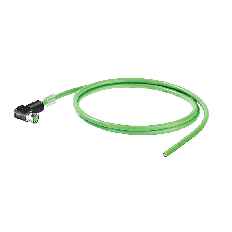 2706160075 - 7.5m PROFINET Dragline Cable with M8 D-Code Angled Socket ...