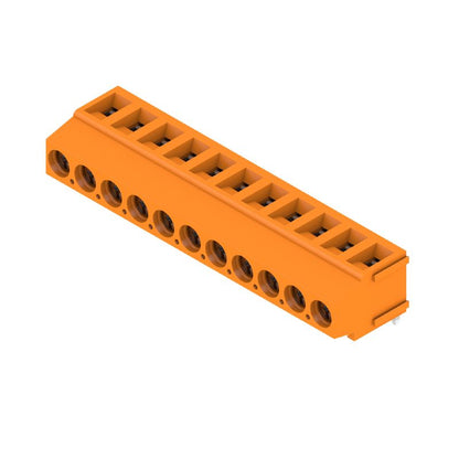1234320000 - Orange 5mm Pitch Terminal, 11 Poles, 3.5mm Solder Length  (Pack of 50)