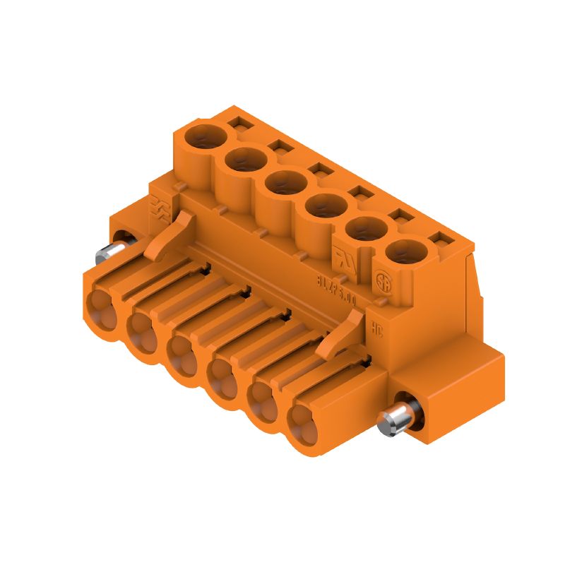 1955760000 - 6-Pole 5mm Female PCB Connector, 180° Angle, RoHS Compliant  (Pack of 42)