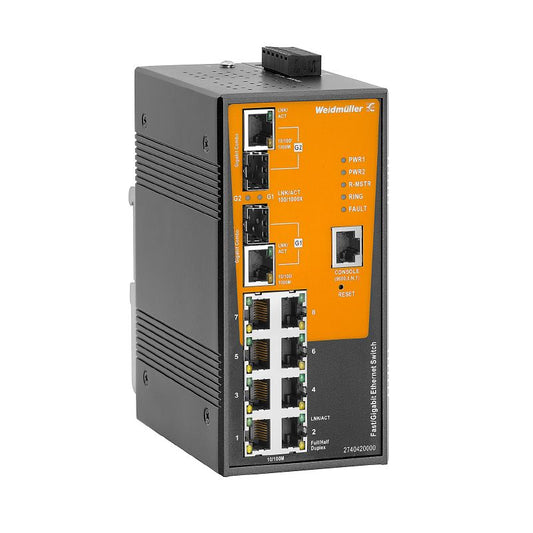2740420000 - Industrial Managed Switch with 8 RJ45 Ports and Combo Interfaces