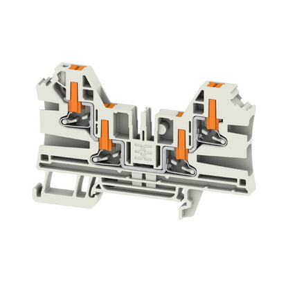 2872200000 - 4 Connection Push-In Terminal Block, Light Grey, 32A  (Pack of 50)