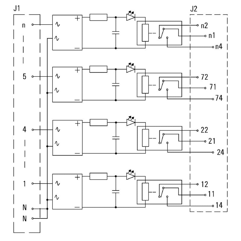 1456830000 - Compact 24V AC/DC Relay with Screw Connections, 85x109x61mm