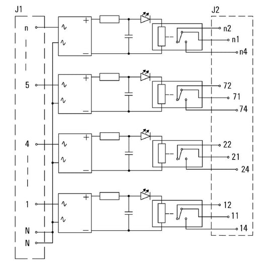 1456830000 - Compact 24V AC/DC Relay with Screw Connections, 85x109x61mm