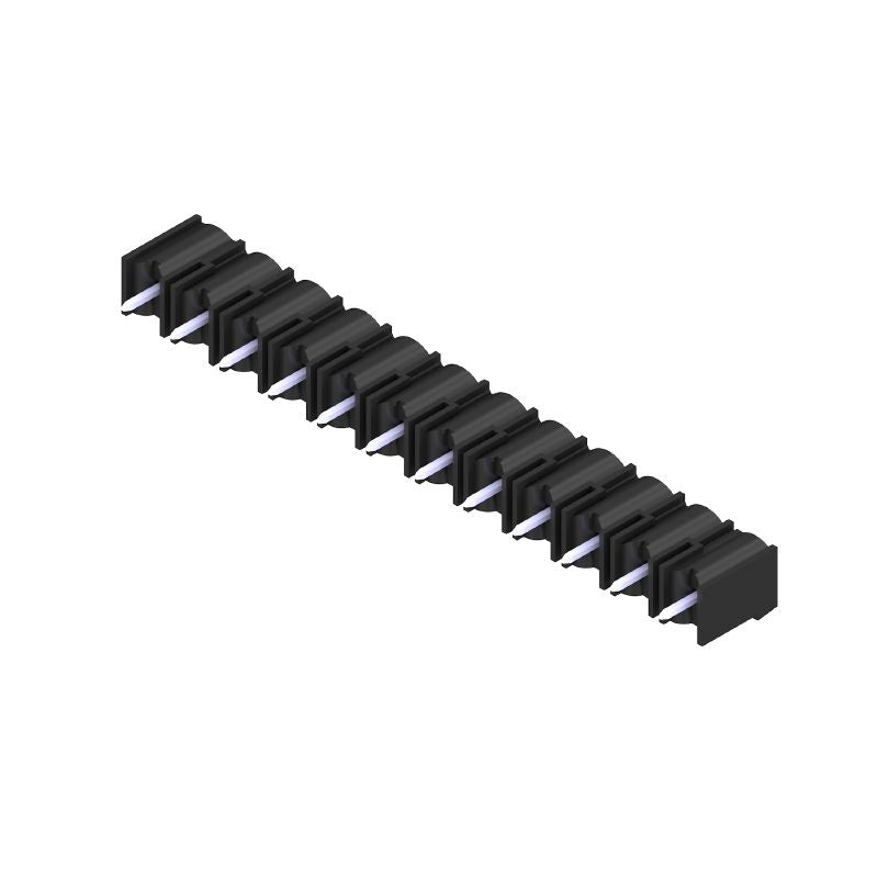 1122650000 - 12-Pole 7.62mm PCB Connector, 180° Angle, Black Finish  (Pack of 50)