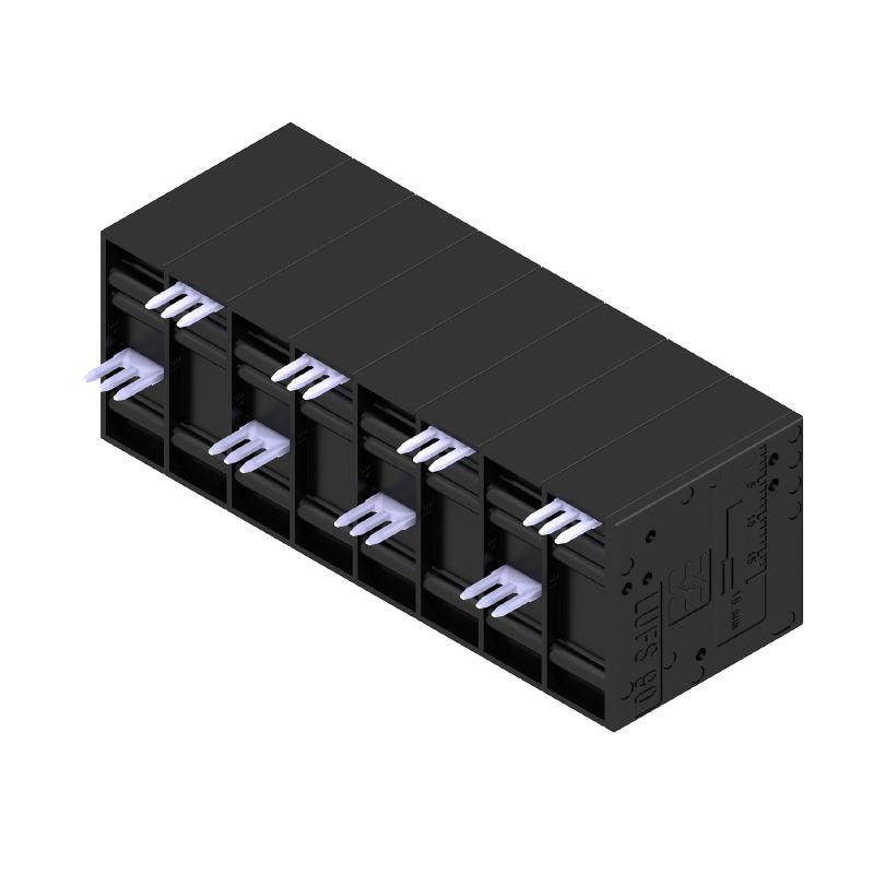 2500510000 - 10mm 8-Pole Circuit Board Terminal, Black, 90° Angled  (Pack of 10)