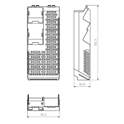 2585480000 - Light Grey OMNIMATE Housing, 45mm Width, RoHS Compliant  (Pack of 6)