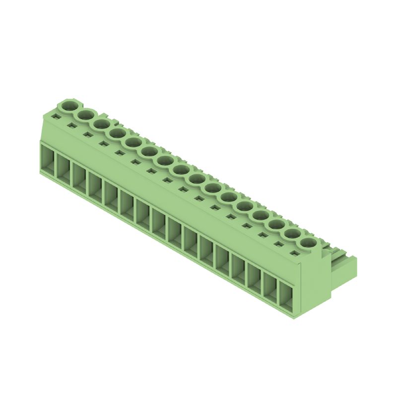1366260000 - 5mm 16-Pole PCB Connector with Clamping Yoke, 180-Degree Design  (Pack of 18)