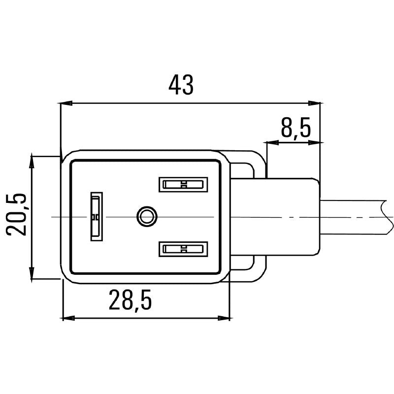 9457930750 - 7.5m RoHS Sensor-Actuator Cable, 3 Poles, LED Indicator