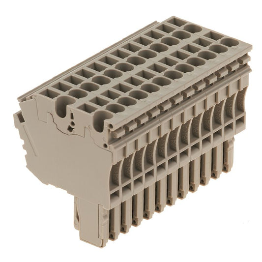 1815840000 - Dark Beige 12-Pole Plug-in Connector for Electrical Connections  (Pack of 10)