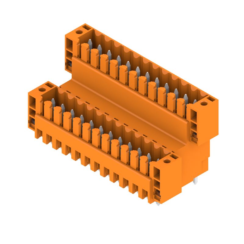 1641290000 - 24-Pole 3.5mm Male PCB Connector with Flange, 180° Angle  (Pack of 10)