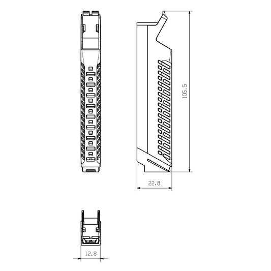 1104230000 - Light Blue OMNIMATE Side Element, 12.5mm x 105.5mm x 22.8mm  (Pack of 14)
