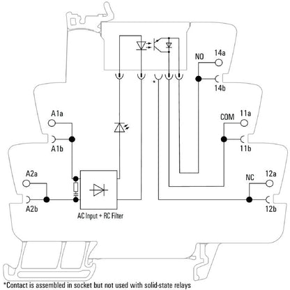 1127110000 - TOZ Solid-State Relay 120VAC, 48VDC, 0.1A with Tension-Clamp  (Pack of 10)