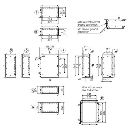1194990001 - 400mm x 300mm x 200mm Stainless Steel Terminal Box