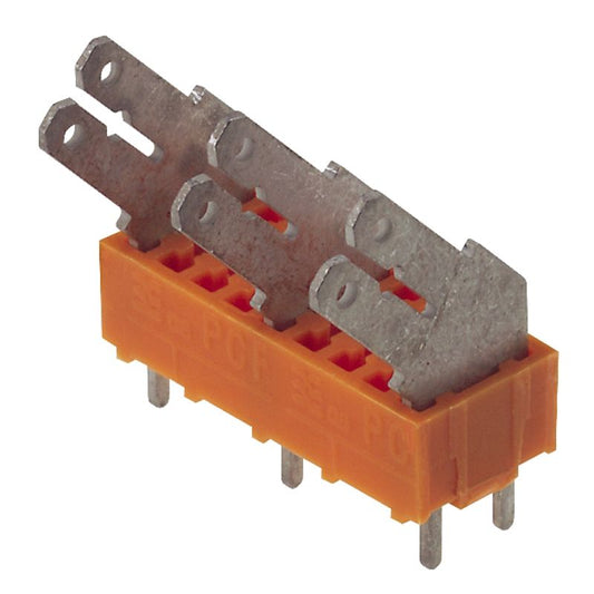 9512130000 - 10mm Terminal Block, 6 Poles at 135°, 3.5mm Pins  (Pack of 100)