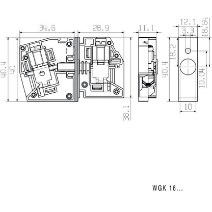 2439600000 - 16mm² RoHS Feed-Through Terminal with Compact Screw Connection  (Pack of 50)