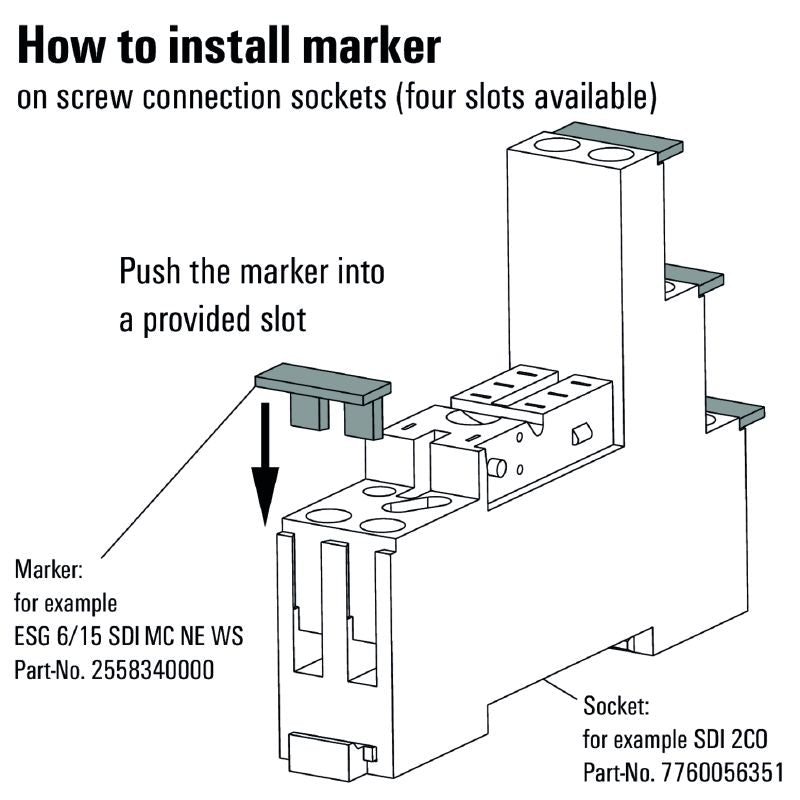 7760056351 - 8A D-SERIES Relay Socket with 2 CO Contacts  (Pack of 10)