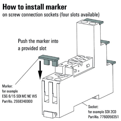 7760056351 - 8A D-SERIES Relay Socket with 2 CO Contacts  (Pack of 10)