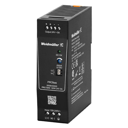 2838440000 - 120W Switch-Mode Power Supply, 24V, Certified, Compact Design