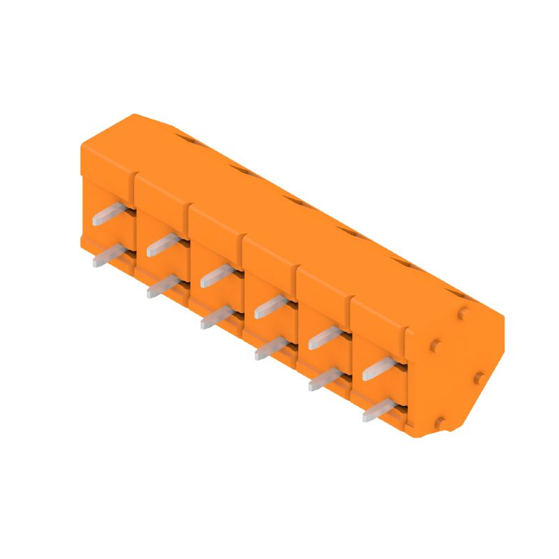 1952610000 - 6-Pole PCB Terminal with 7.5mm Spacing, 135° Angle, Orange  (Pack of 100)