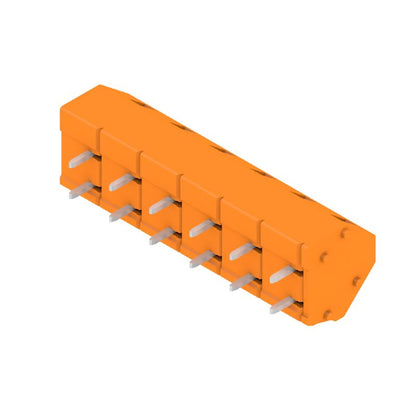 1952610000 - 6-Pole PCB Terminal with 7.5mm Spacing, 135° Angle, Orange  (Pack of 100)
