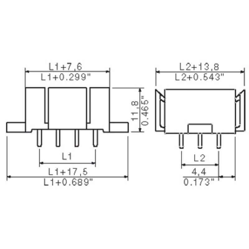 1446800000 - 36-Pole 5mm PCB Connector with Gold Contacts  (Pack of 10)
