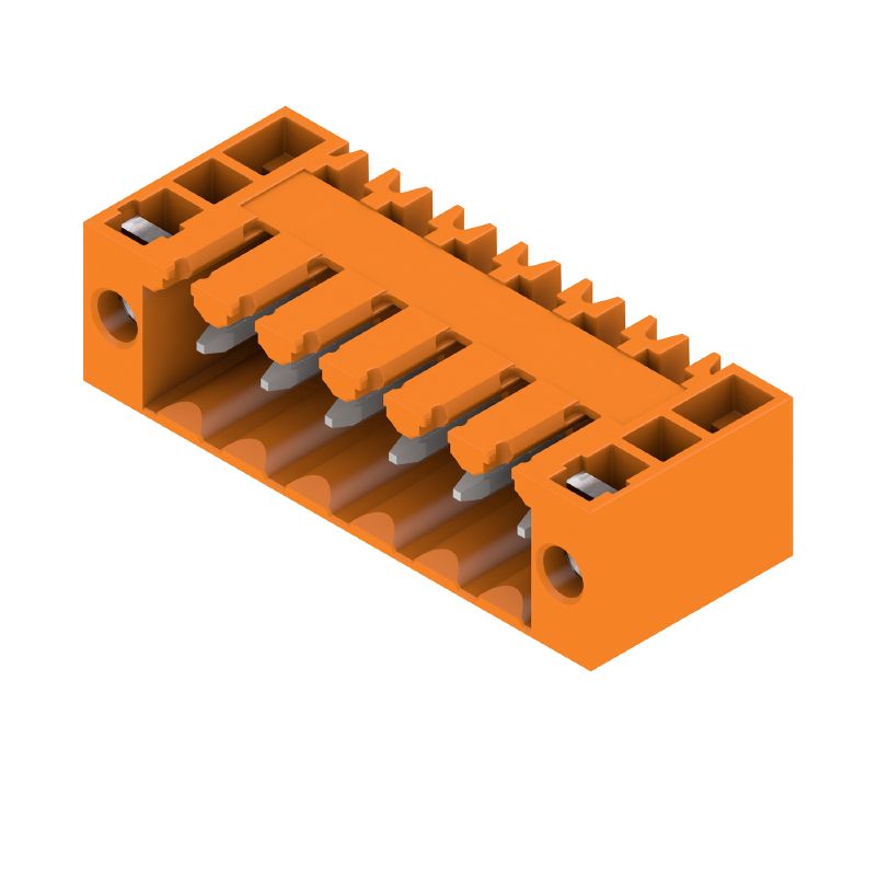 1618100000 - 3.50mm 6-Pole Orange PCB Connector with 90° Orientation  (Pack of 50)