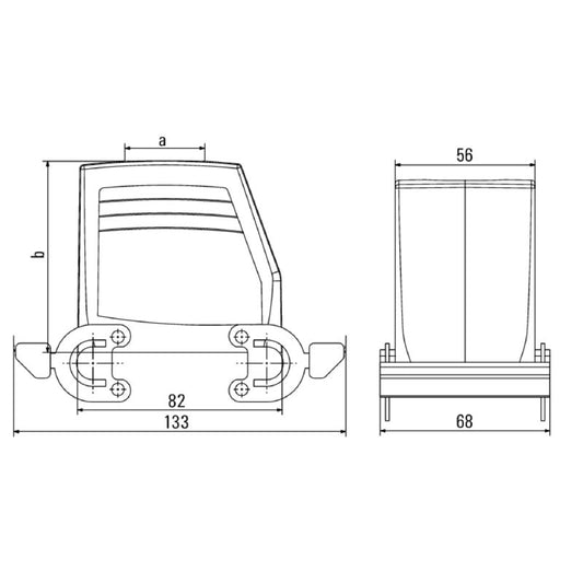 1788010000 - IP65 Rated 32A TOBO Connector with Top Cable Entry