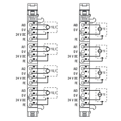 1394390000 - UR20-4AI-UI-12 Remote I/O Module, 4 Analog Channels, IP20