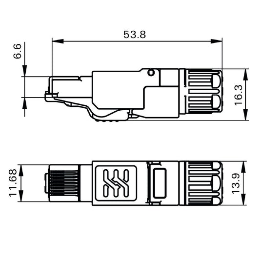 2703410000 - Durable Cat.6A RJ45 Connector with Cable Gland and Piercing Contacts