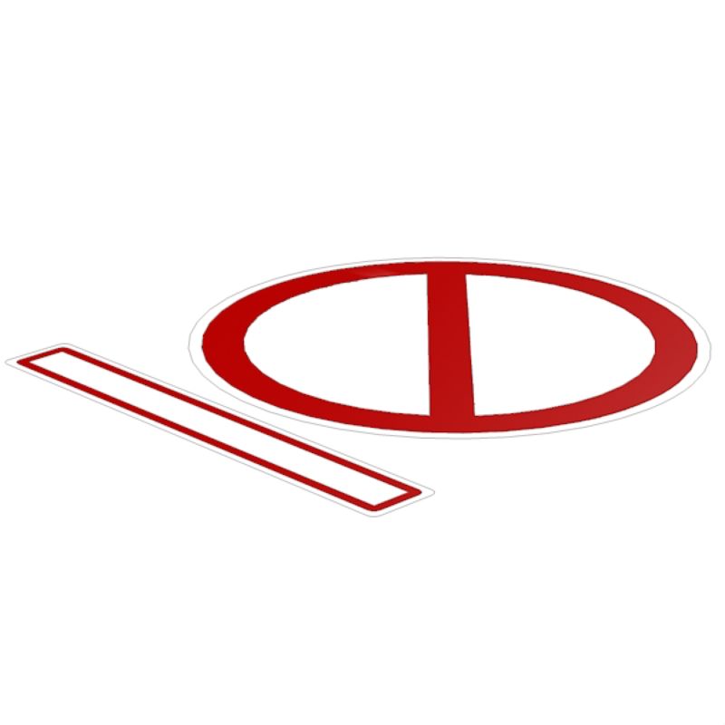 2885710000 - Red & White Vinyl Self-Adhesive Device Marker, 100x100mm  (Pack of 250)