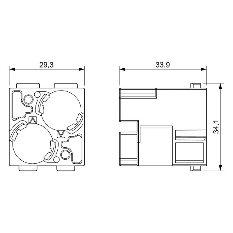 2748560000 - 50V Male Data Module, 10A, 2-Pole Crimp Connection  (Pack of 2)