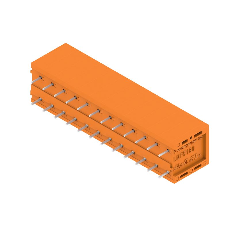 1331540000 - 12-Pole 5.08mm PCB Terminal, 180° Configuration, Orange Finish  (Pack of 20)
