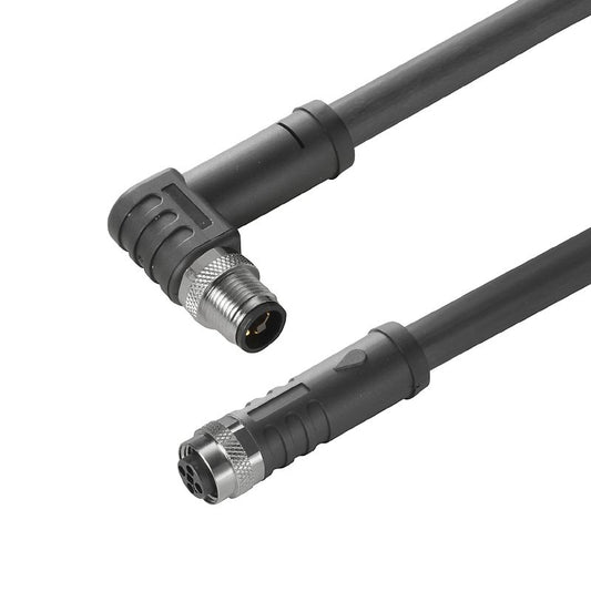 2050890150 - 1.5m M12 Power Cable with Angle Pins, Halogen-Free