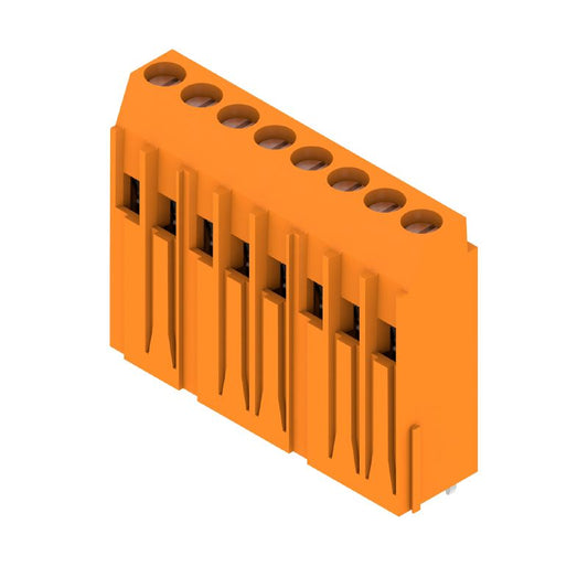 1975420000 - 5.08mm 8-Pole PCB Terminal, 90° Angle, Orange  (Pack of 50)