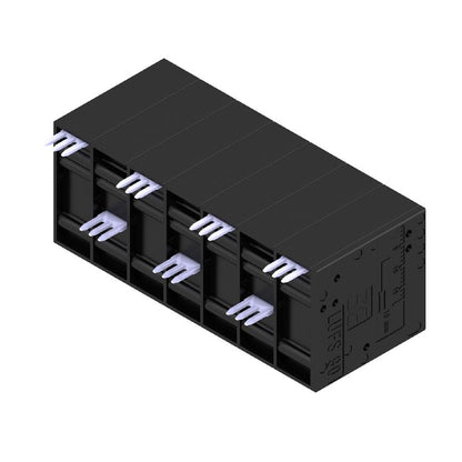 2500500000 - 71.8mm Black Terminal Block with 7 Poles and PUSH IN Connectors  (Pack of 10)