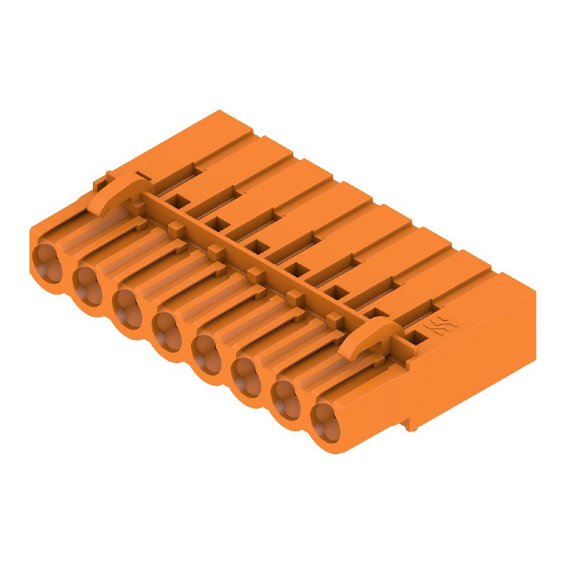 1610550000 - 8-Pole PCB Connector, Crimp Method, 180° Angle Design  (Pack of 50)