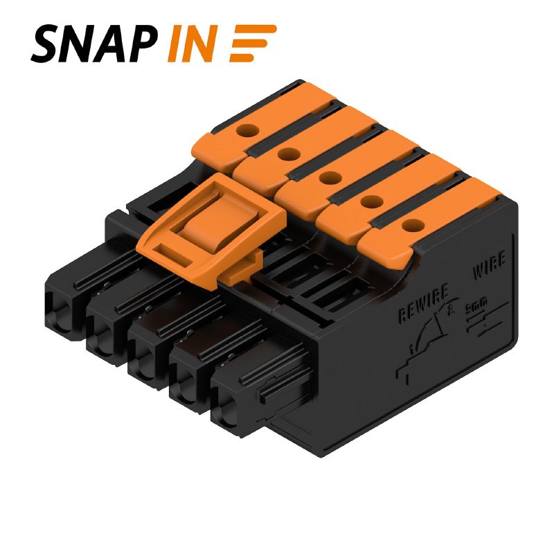 2741700000 - 5-Pole ROHS Compliant PCB Connector, 5mm Pitch, SNAP IN Design  (Pack of 72)