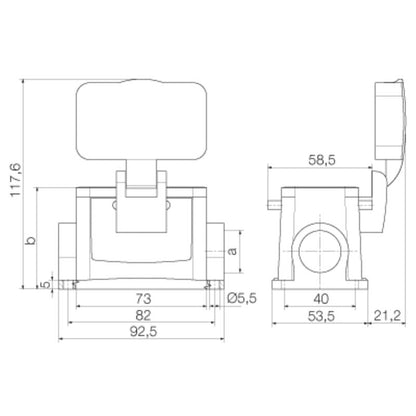 1901490000 - IP65 Rated HDC 10B Enclosure with M20 Cable Entry