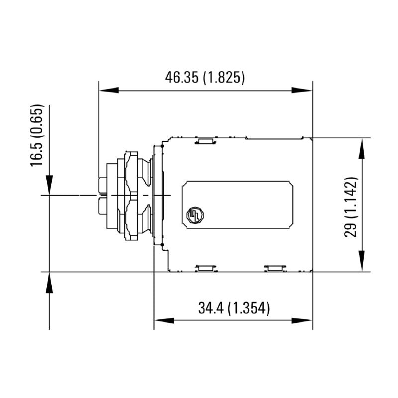 1400610000 - IP67 M12 to RJ45 Angled Adapter, Cat.6A Compliance