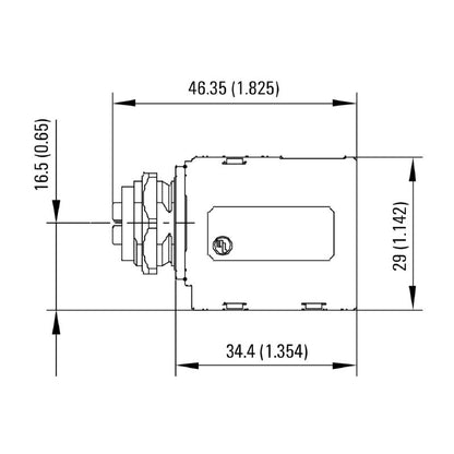 1400610000 - IP67 M12 to RJ45 Angled Adapter, Cat.6A Compliance
