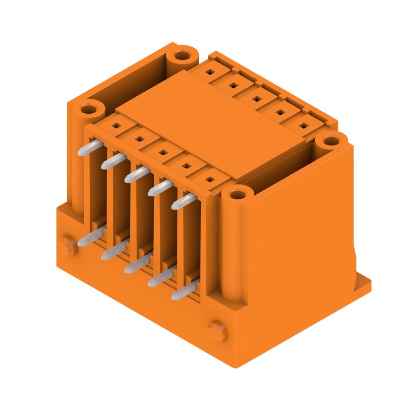 1973290000 - 3.81mm 10-Pole PCB Header Connector, Orange Flange Mount  (Pack of 40)