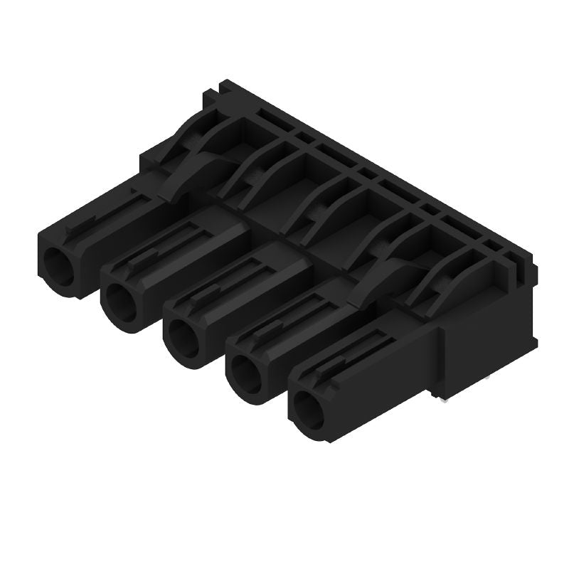 1043260000 - 5-Pole 7.62mm PCB Plug-In Connector, 90° Black Header  (Pack of 48)