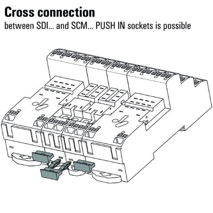 7760056366 - Orange D-Series Cross-Connector, 250V, PUSH IN Design  (Pack of 10)