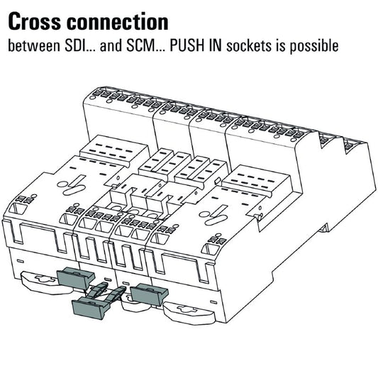 7760056366 - Orange D-Series Cross-Connector, 250V, PUSH IN Design  (Pack of 10)