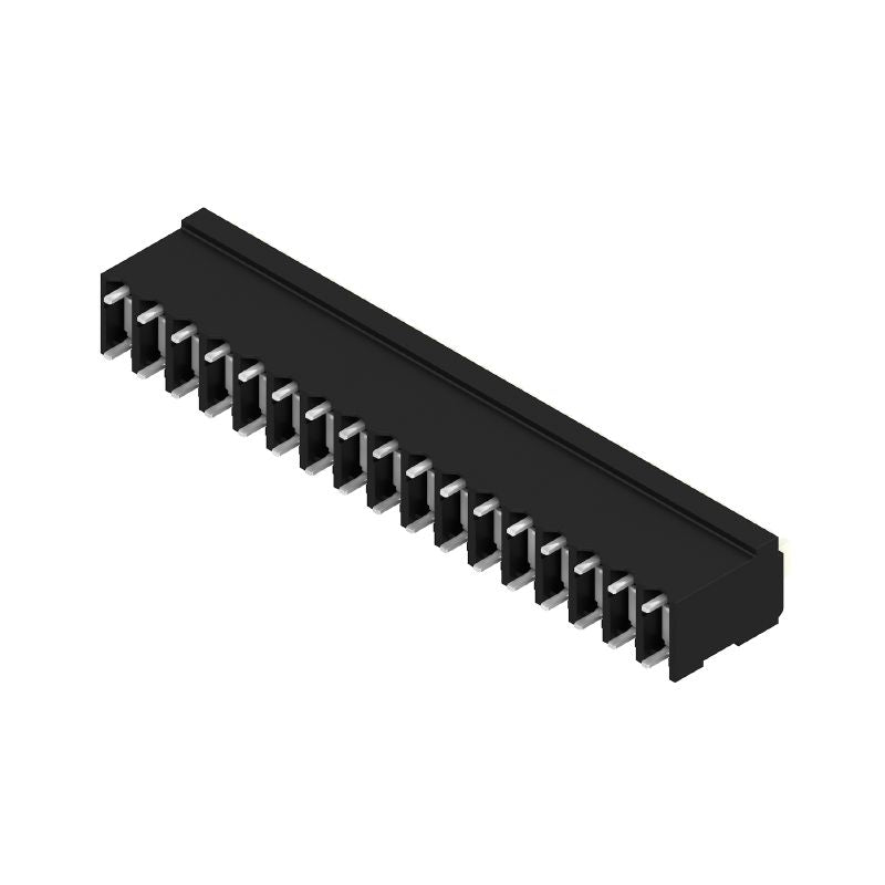 1870060000 - 3.81mm PCB Terminal, 17 Poles, 180° Angle, Black  (Pack of 8)