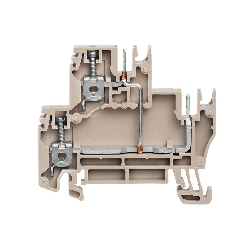 1027410000 - Dual-Level Dark Beige Terminal Block with 2.5 mm² Cross-Section  (Pack of 50)