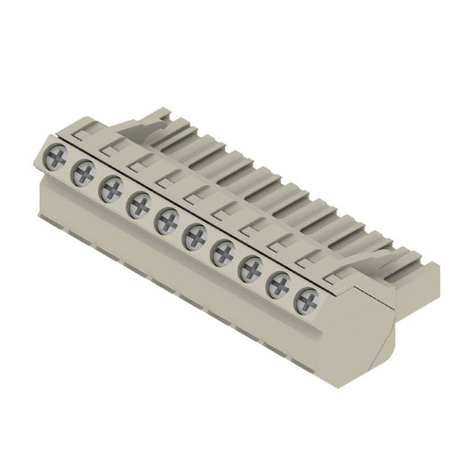 2448970000 - 5.08mm 10-Pole PCB Female Plug Connector, 225° Angle  (Pack of 36)