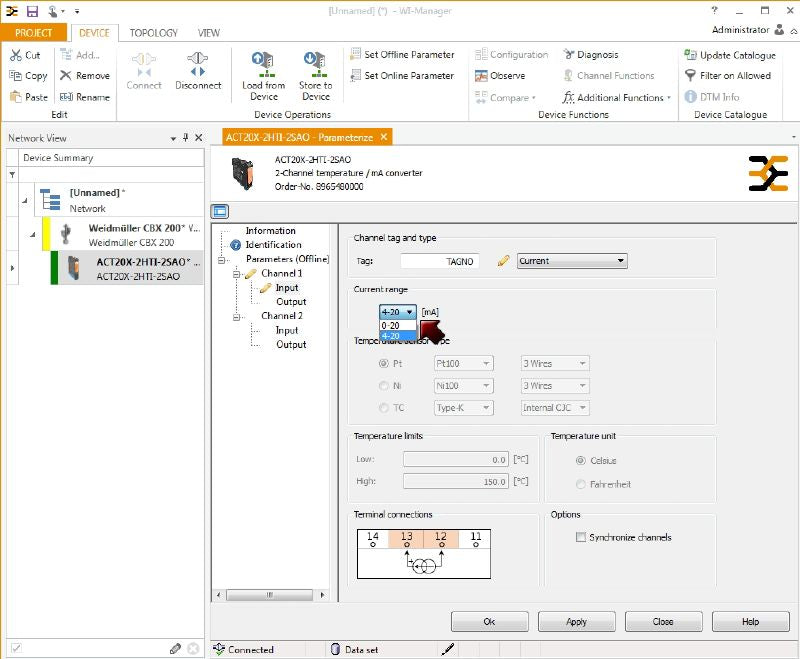 2456190000 - Dual Channel Isolating Converter for Hazardous Areas
