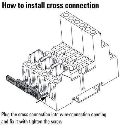 1132070000 - 12A Cross-Connector with 8 Terminals, Touch-Safe Design  (Pack of 10)